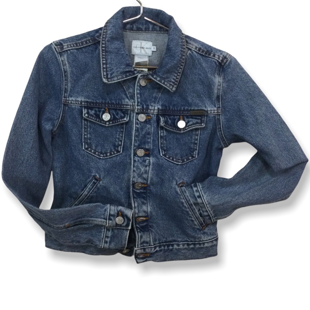 Vintage Y2K Made in USA CK Calvin Klein Jeans Trucker Jacket